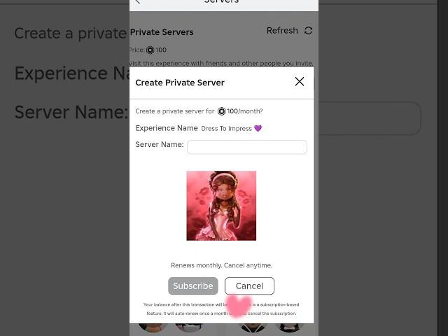 I Created My Own Private Server in DTI! ~ #roblox #dresstoimpress #dti #cèlestie