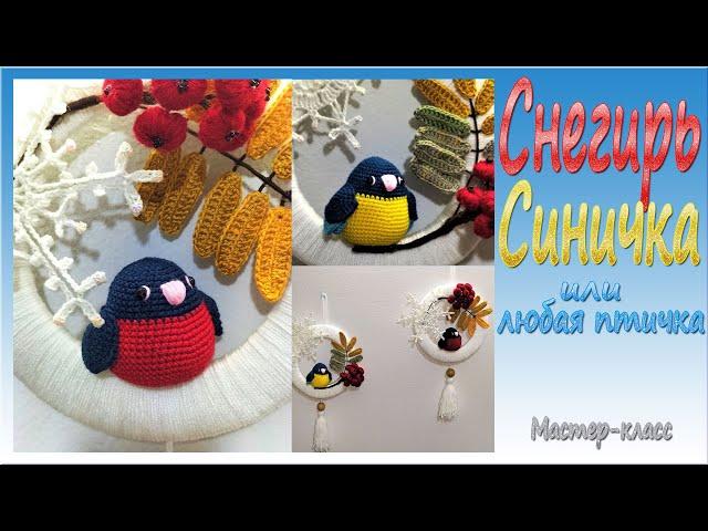 Снегирь,Синичка/Мастер-класс/Bullfinch,Tit Crochet/Master-class/English Pattern in Description