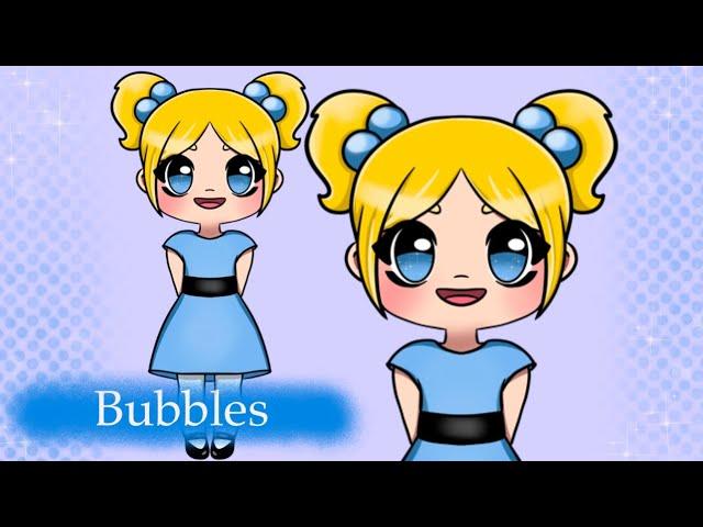 How to draw Bubbles from Powerpuff Girls