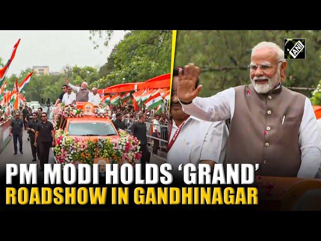 Prime Minister Narendra Modi attends ‘grand’ roadshow in Gujarat’s Gandhinagar