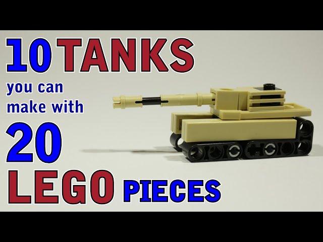 10 Military Tanks you can make with 20 Lego pieces