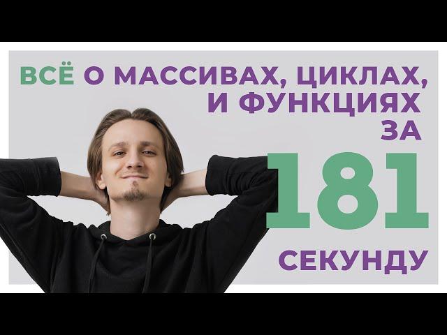 МАССИВЫ, ЦИКЛЫ И ФУНКЦИИ за 181 СЕКУНДУ // Python ЕГЭ Информатика 2024