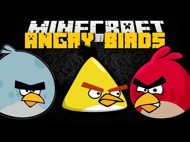 Minecraft: ANGRY BIRDS MOD (Angry Birds in Minecraft, Explosions & More) Mod Showcase