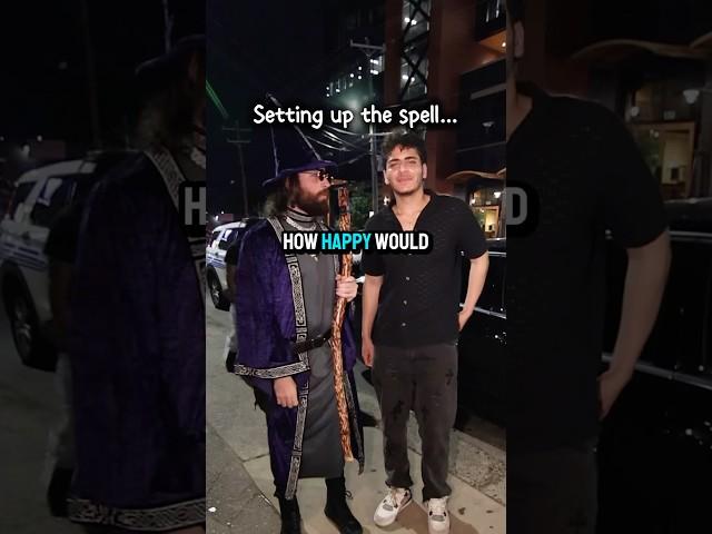 Casting happiness spells :) #wizard #publicinterview