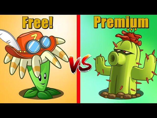 PVZ 2 - Max Level Bloomerang vs Cactus - Free vs Premium!