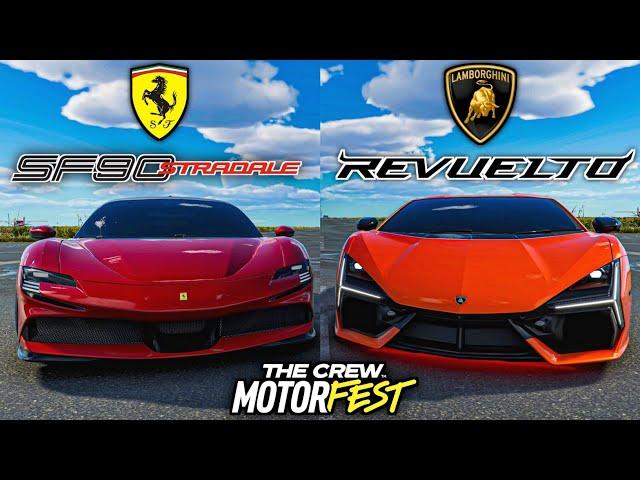 THE CREW MOTORFEST : Ferrari SF90 Stradale vs Lamborghini Revuelto !