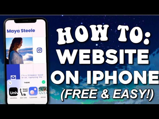 HOW TO MAKE A WEBSITE ON YOUR IPHONE | 2020