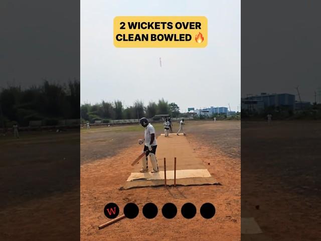2 WICKET OVER |CLEAN BOWLED #cricket #shorts #gopro #cricketshorts #fastbowling #shreyas #fastbowler