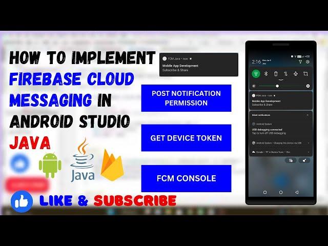 How to implement FCM in Android Java | Firebase Cloud Messaging  | Mobile App Development