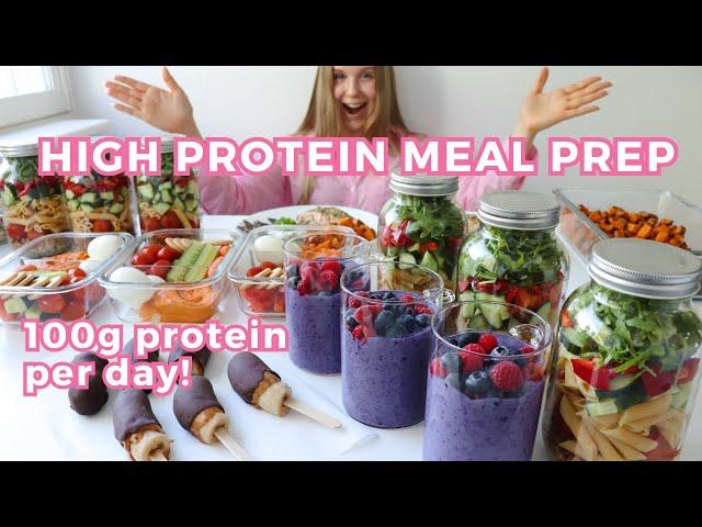 Weekly Healthy & High protein Meal Prep | 100G + protein per day!