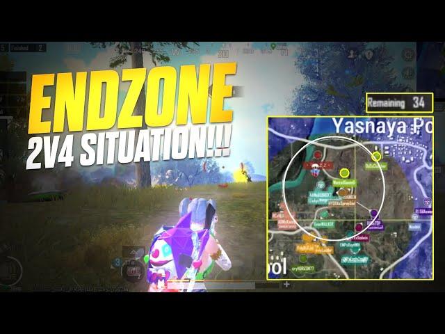 Endzone 2v4 Situation  | IGL + Assaulter POV | Best Use of Splits Gameplay | iPhone 13 Pro - BGMI