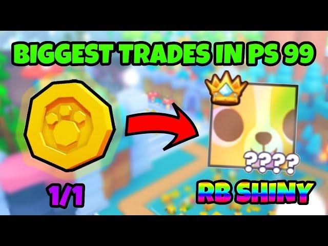 BIGGEST TRADES IN PS99 HISTORY (PET SIMULATOR 99) RAINBOW SHINY HUGE TITANIC + SECRET COIN PET.