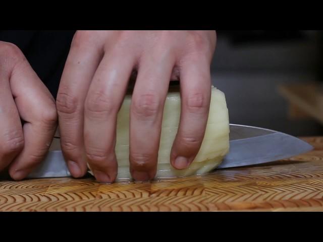 Kagekiyo Shirogami #2 210mm Gyuto vs Potato