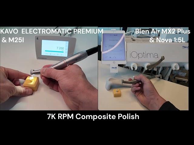 Bien Air vs KaVo electrotorque premium torque cutting test