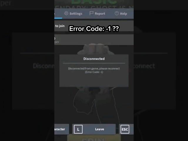 roblox error code -1??? #viral #robloxfyp #robloxedit #roblox #robloxerror #error1001