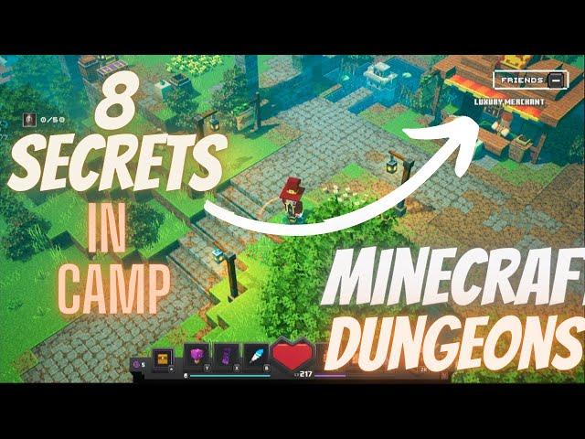 8 secrets in camp minecraft dungeons