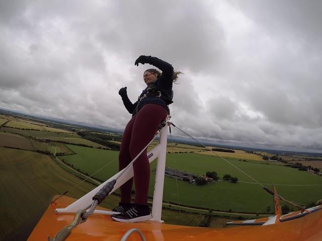 Katie's birthday wing-walk onboard video with AeroSuperBatics.