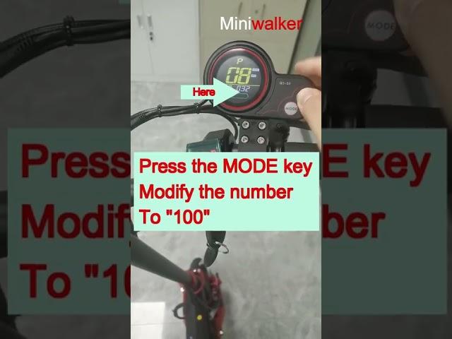Adjust speed/power percentage of MiniWalker, Dragon Hunter X10 electric scooter. Remove speed limit