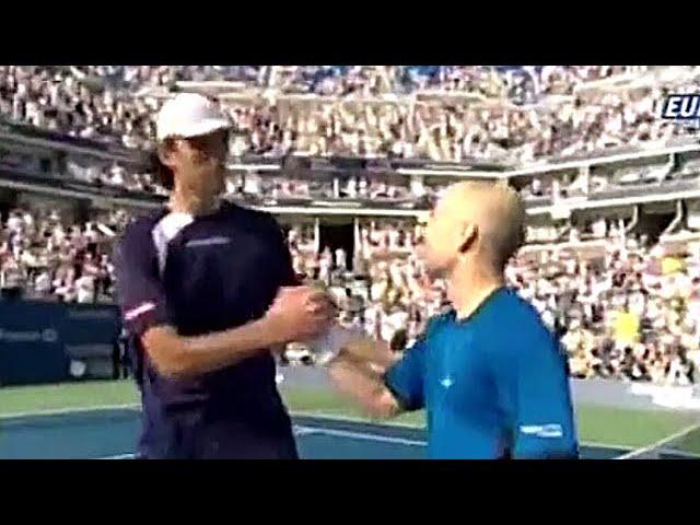 Andre Agassi vs Ivo Karlovic 2005 US Open R2 Highlights