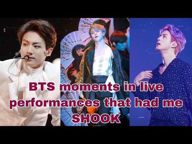 BTS moments in live performances that had me SHOOK