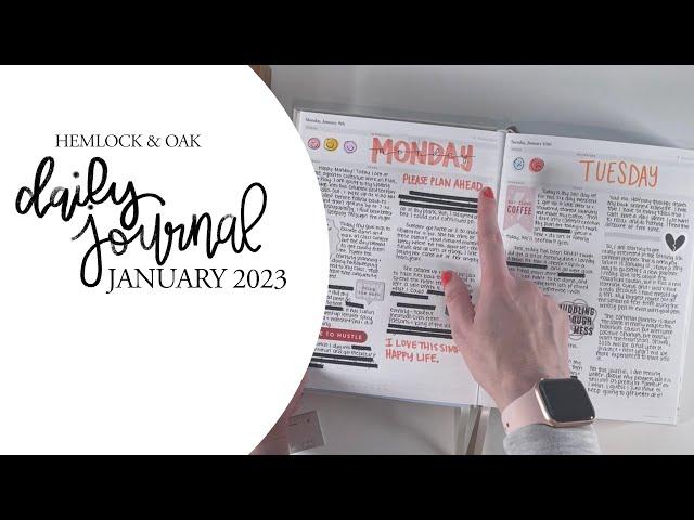 2023 Hemlock & Oak Daily Journal // January Flip Through