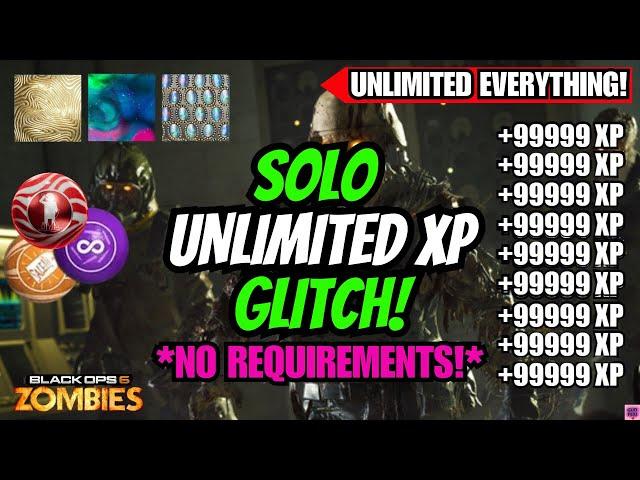 BO6 GLITCH - EASY SOLO UNLIMITED XP GLITCH (NO REQUIREMENTS) CAMOS/XP/GOBBLEGUMS! BO6 ZOMBIES GLITCH