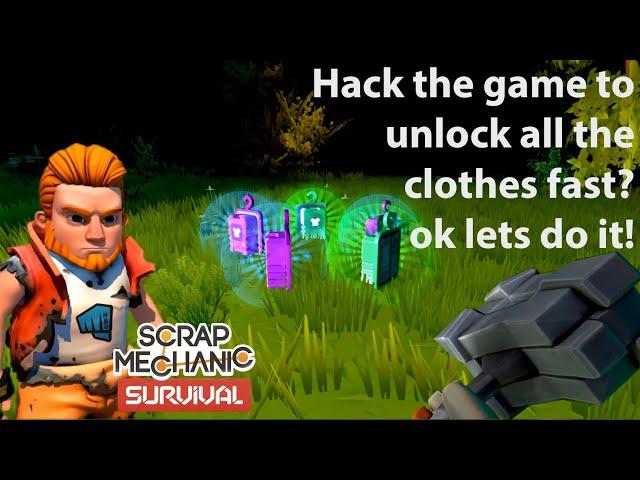 Super Easy Hack to unlock all clothes in Scrap Mechanic Survival