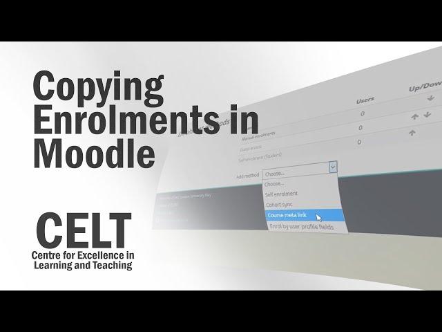 Copy enrolments from one Moodle course to another