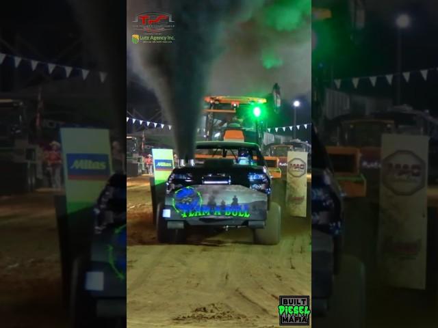 Rolling Coal "Flam-A-Bull" Super Stock Diesel clinching the 2025 TPC Championship #truckpull