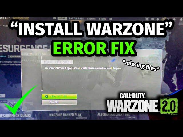 COD WARZONE 2: "INSTALL WARZONE" Error Message even though you HAVE Installed Warzone 2 FIX!