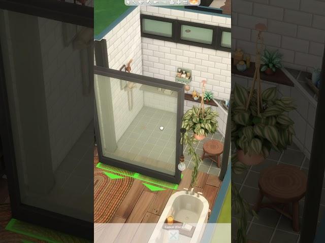 Custom Glass Walk-In Shower: Sims 4 Quick Tips Build Tutorial & Hacks #Shorts #Shorts28