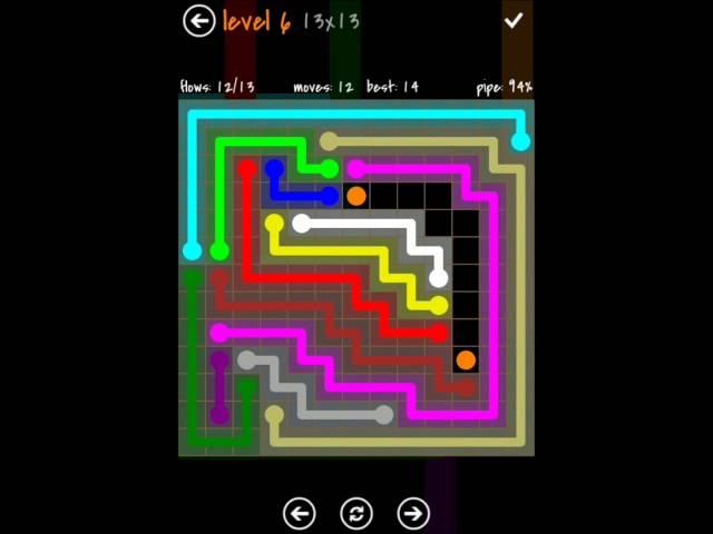Flow Free 13X13 Jumbo Pack walkthrough Level's 1-10