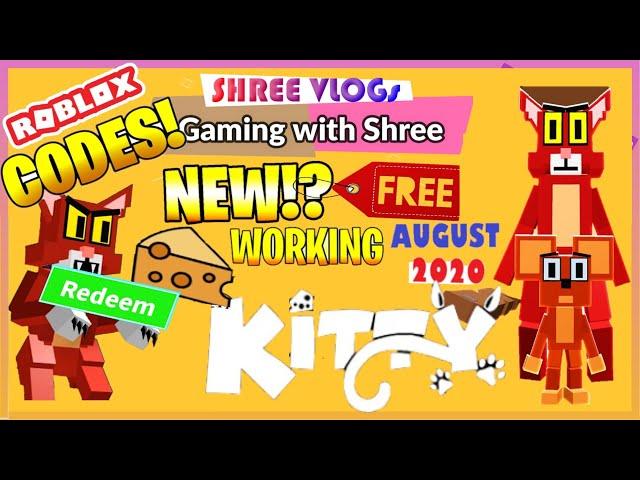 ROBLOX KITTY Awesome New Codes (August 2020) Tons of SKINS + 999K CHEESE new Update Code.