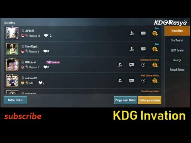 LIVE BAR-BAR PUBG KDG INVITATION