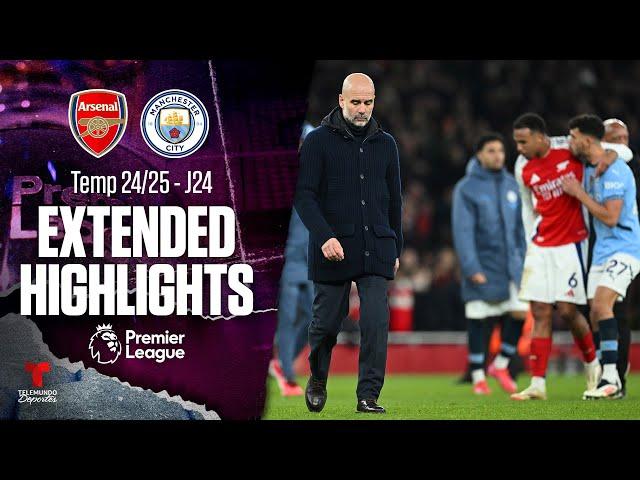 Arsenal vs. Manchester City | Highlights Premier League | Jornada 24 | Telemundo Deportes