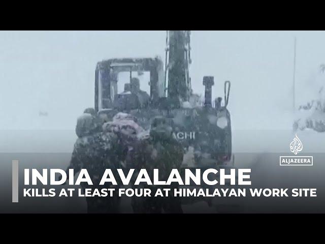 India avalanche kills at least four at Himalayan work site, five still missing