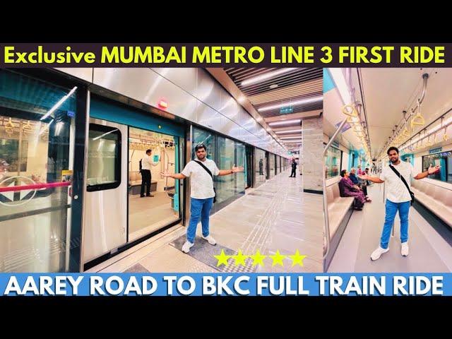 EXCLUSIVE MUMBAI UNDERGROUND METRO FIRST DAY FIRST RIDE | MUMBAI METRO 3 AQUALINE Complete Guide