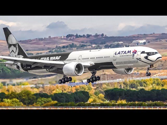 300 PLANES in 3 HOURS !  Madrid Airport Plane Spotting  | Close Up Airplane Takeoffs & Landings