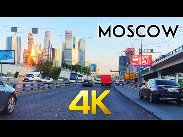 ⁴ᴷ Walking tour by car  to the business center ️"Moscow city" |Russia 