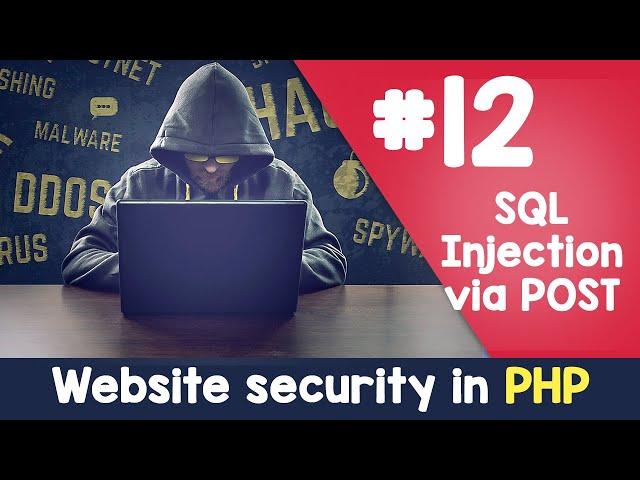 #12 POST SQL Injection | PHP Website Security & hacking protection | Quick programming tutorial