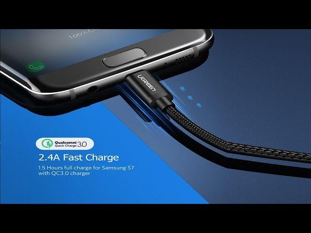 Ugreen Micro USB Cable 2.4A Nylon Fast Charge | USB Data Cable