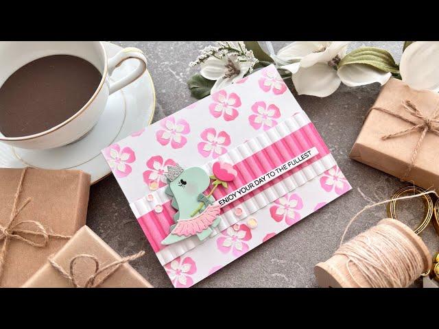 An ADORABLE & CUTE GIRL CARD with a few of the Spellbinders March 2025 Club Kits