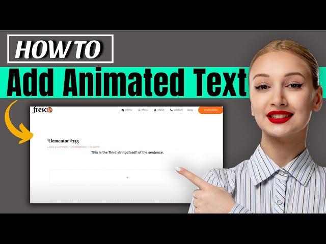 How to add animated text in elementor 2024