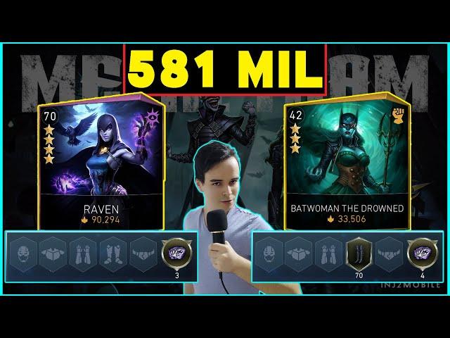 1 Gear 3 Stars F2P Artifact 581 Mil Damage Batwoman The Drowned Injustice 2 Mobile