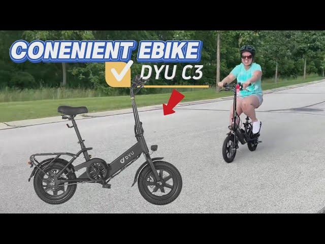 ‍️ Compact & Comfortable: Meet the DYU C3 14-Inch Folding Ebike! ‍️