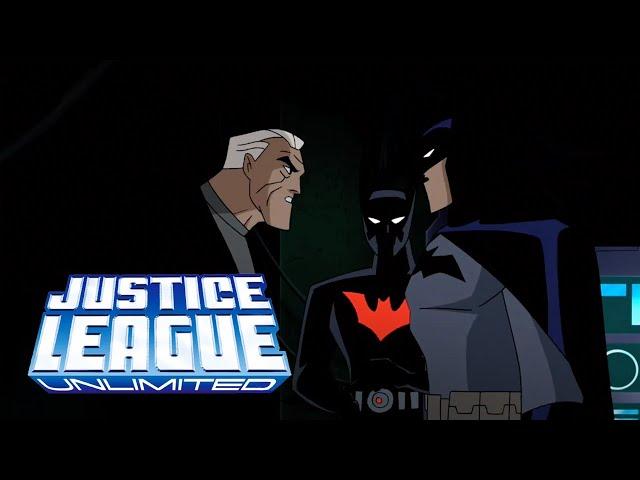 Batman meets Batman Beyond and old Bruce Wayne | Justice League Unlimited