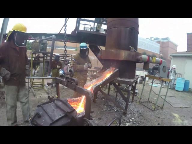 UMD Iron Pour Tapping the Cupola Nov 18, 2017