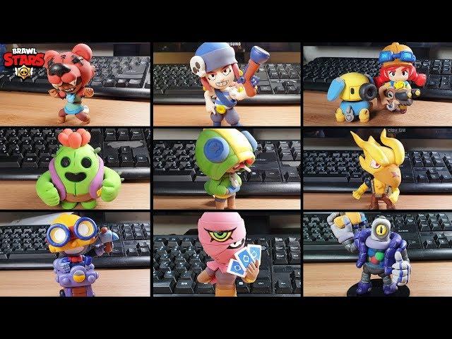 Brawl Stars clay Art - Leon.Spike.Crow,Tara,Rico / 브롤스타즈 클레이 아트