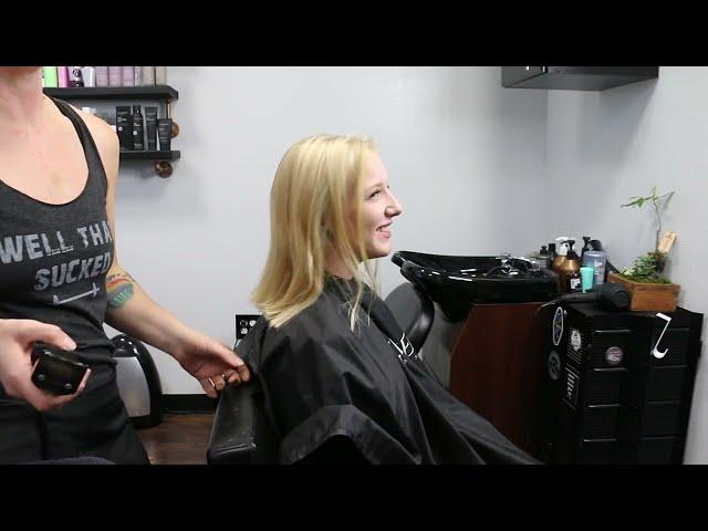 Nellie LV - Pt 2: Super Long Blonde Hair to Completely Bald (Free Video)