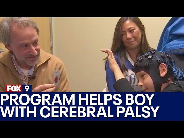 Boy with cerebral palsy talks through computer